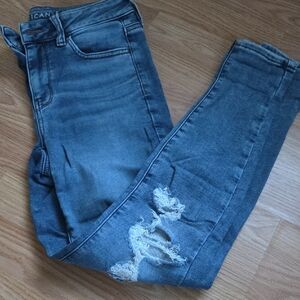 American Eagle Outfitters Women's Dark Blue Skinny Jeans